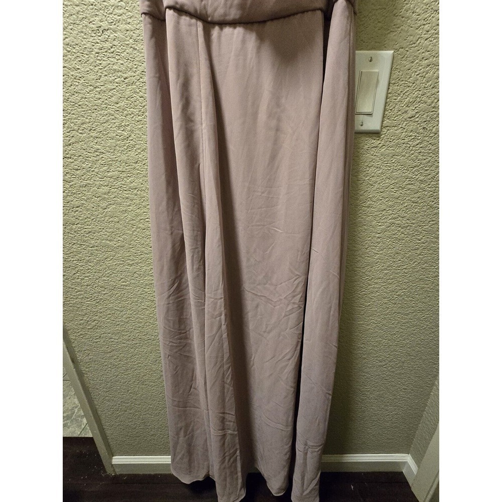 David's Bridal Celebrate DB Studio Chiffon Chianti Bridesmaids Dress SZ 14 - Picture 4 of 11